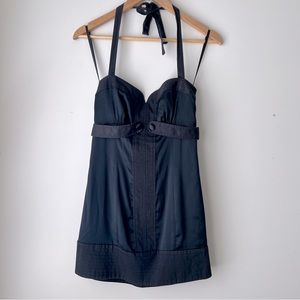 bebe Black Halter Mini Dress Size Small